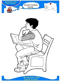Çocuklar İçin Eşya Boyama Sayfaları 